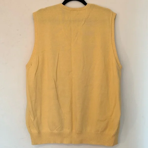 Vintage Izod Men’s Yellow Sweater Vest, Size L - Picture 2 of 6